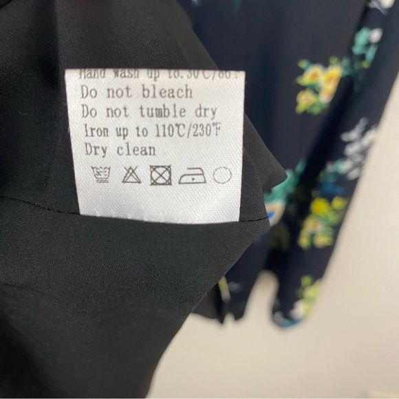 Anthropologie Lea & Viola Polka Dot & Floral Short Sleeve Dress XS - Picture 3 of 7